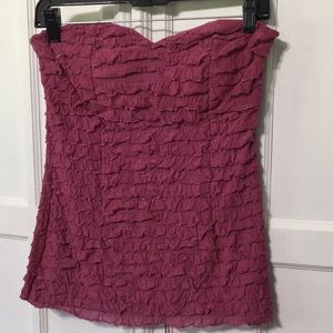 Charlotte Russe Strapless/stretchy/fuchsia top L